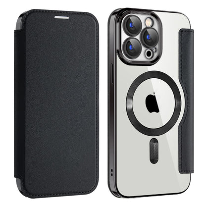 Etui MagSafe do Apple iPhone 15 Pro, Techsuit, SmartMag Book, czarne
