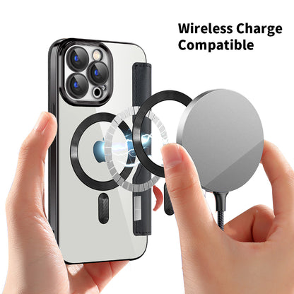 Etui MagSafe do Apple iPhone 15 Pro, Techsuit, SmartMag Book, czarne