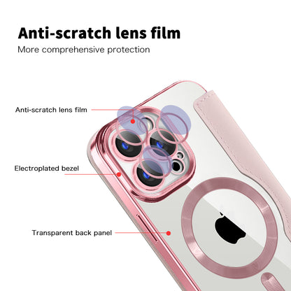 Etui MagSafe dla Apple iPhone 15 Pro, Techsuit, SmartMag Book, Różowe