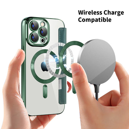 Etui MagSafe do Apple iPhone 15 Pro, Techsuit, SmartMag Book, Zielony