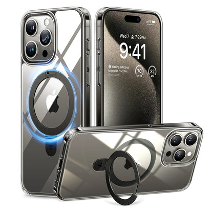 Etui MagSafe dla Apple iPhone 15 Pro, Torras, Ostand, Przezroczyste