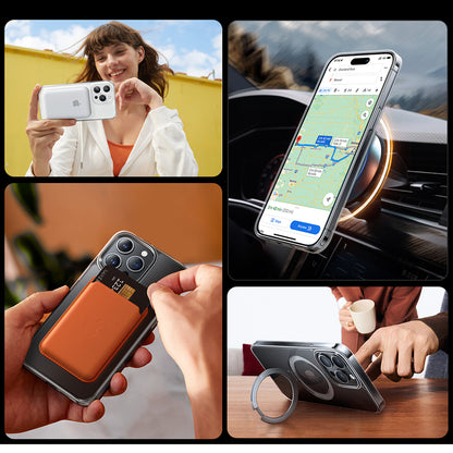 Etui MagSafe dla Apple iPhone 15 Pro, Torras, Ostand, Przezroczyste