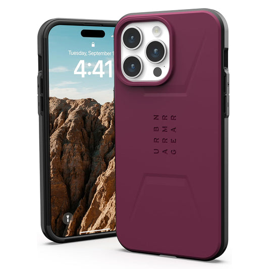 Etui MagSafe dla Apple iPhone 15 Pro, Urban Armor Gear, Civilian, Wiśniowy