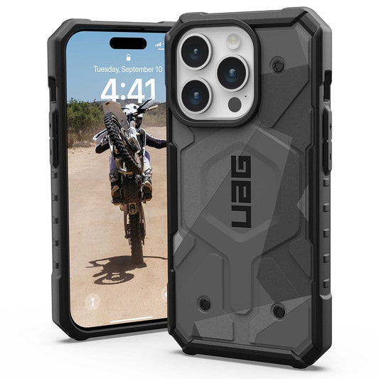 Etui MagSafe do Apple iPhone 15 Pro, Urban Armor Gear, Pathfinder SE Geo Camo, Kamuflaż