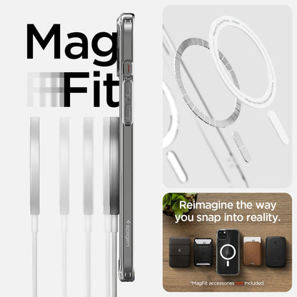 MagSafe Case for Apple iPhone 15, Spigen, Ultra Hybrid, White ACS06802