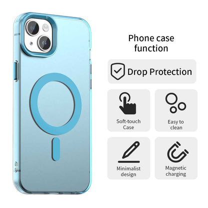 MagSafe Case for Apple iPhone 15, Techsuit, CandyCase, Blue