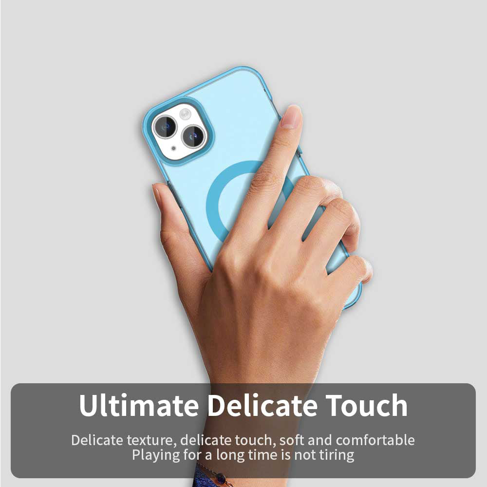 MagSafe Case for Apple iPhone 15, Techsuit, CandyCase, Blue