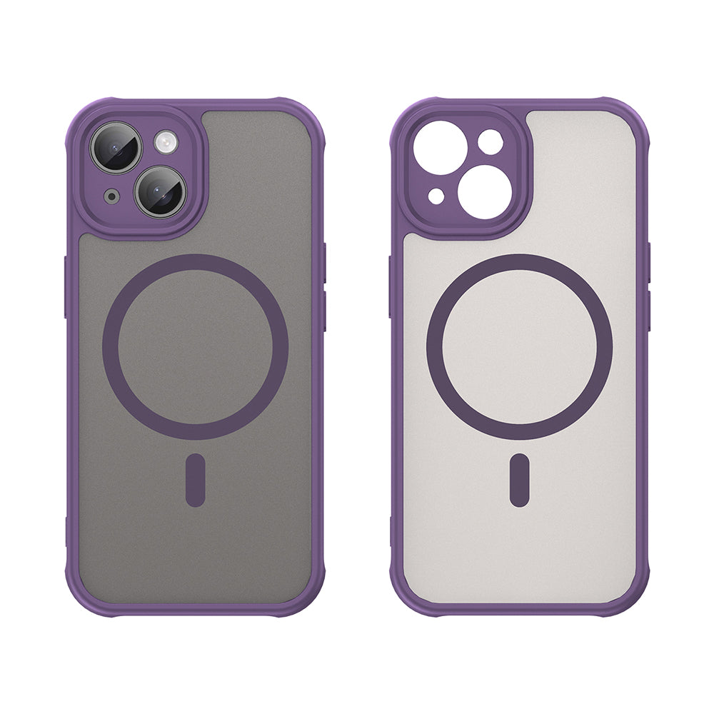 MagSafe Case for Apple iPhone 15, Techsuit, HaloFrost II, Purple