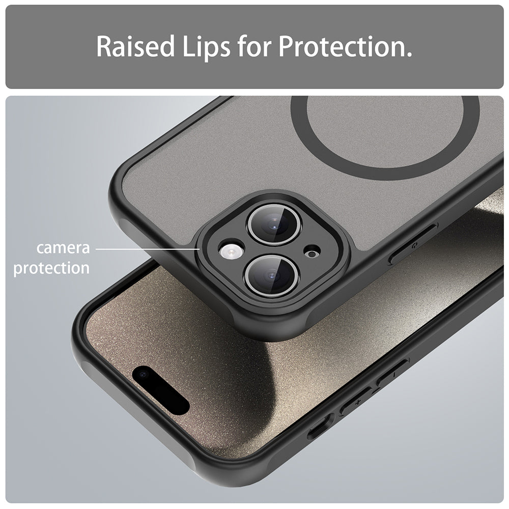 Etui MagSafe do Apple iPhone 15, Techsuit, HaloFrost II, czarne