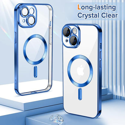 Etui MagSafe do Apple iPhone 15, Techsuit, Luxury Crystal, Ciemnoniebieski