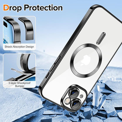 Etui MagSafe do Apple iPhone 15, Techsuit, Luxury Crystal, Czarny