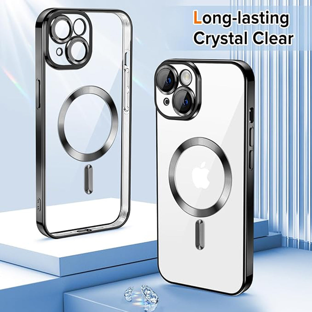 Etui MagSafe do Apple iPhone 15, Techsuit, Luxury Crystal, Czarny