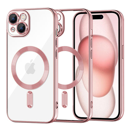 Etui MagSafe do Apple iPhone 15, Techsuit, Luxury Crystal, Różowe