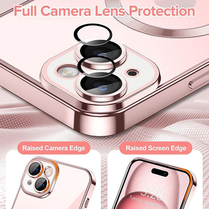 Etui MagSafe do Apple iPhone 15, Techsuit, Luxury Crystal, Różowe