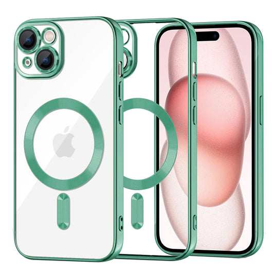 Etui MagSafe do Apple iPhone 15, Techsuit, Luxury Crystal, Jasnozielony