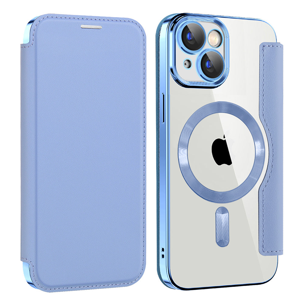 Etui MagSafe dla Apple iPhone 15, Techsuit, SmartMag Book, Bleu