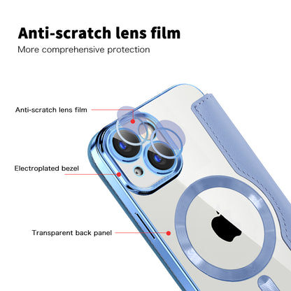 Etui MagSafe dla Apple iPhone 15, Techsuit, SmartMag Book, Bleu