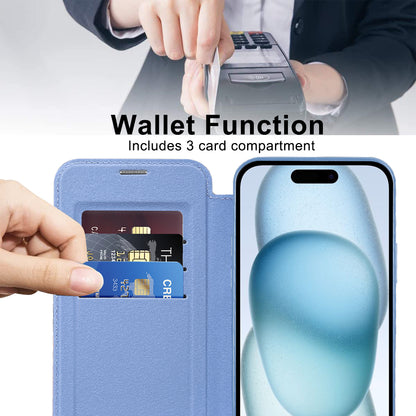 Etui MagSafe dla Apple iPhone 15, Techsuit, SmartMag Book, Bleu