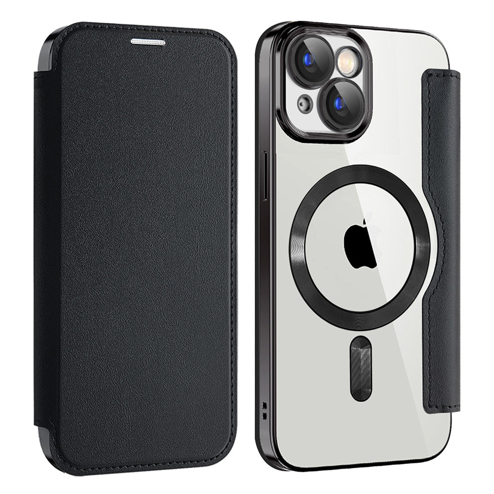 Etui MagSafe do Apple iPhone 15, Techsuit, SmartMag Book, czarne