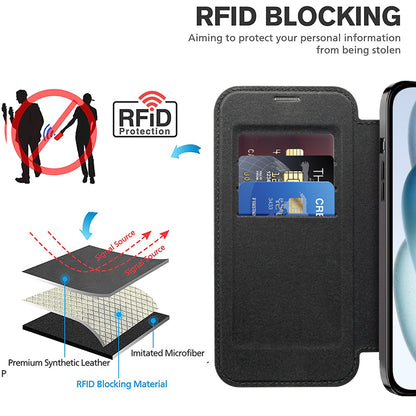 Etui MagSafe do Apple iPhone 15, Techsuit, SmartMag Book, czarne
