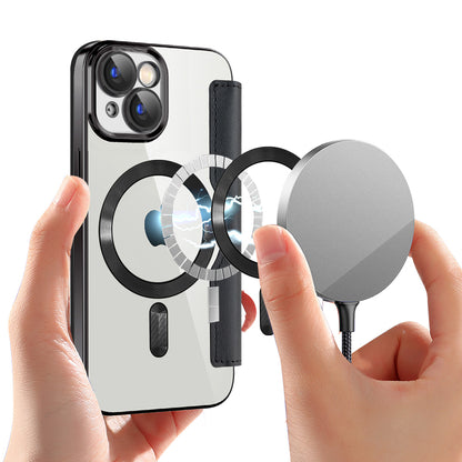 Etui MagSafe do Apple iPhone 15, Techsuit, SmartMag Book, czarne