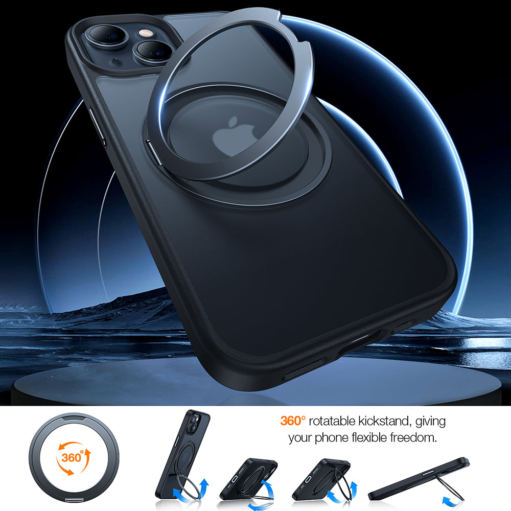 Etui MagSafe dla Apple iPhone 15, Torras, Ostand Pro, Czarne