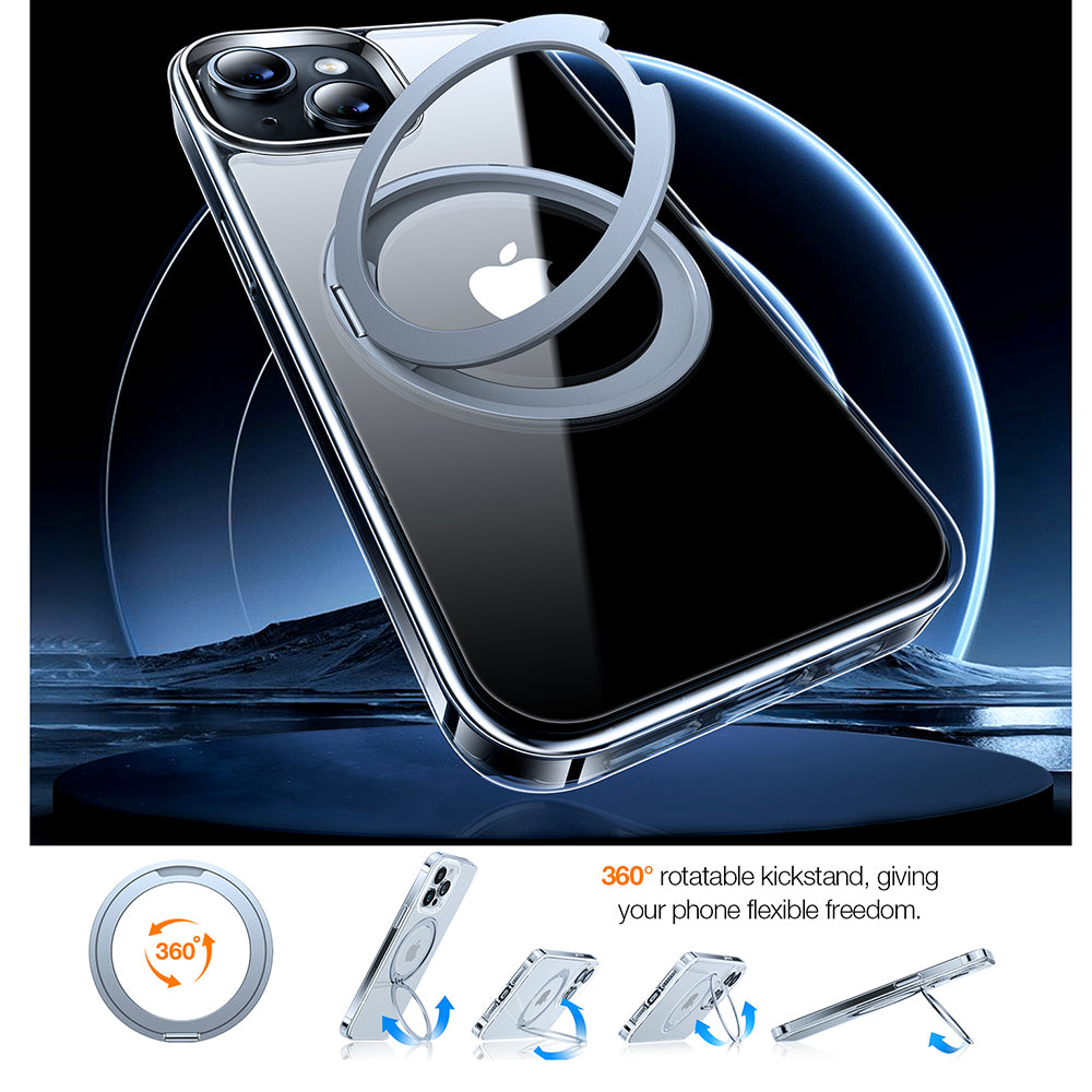 Etui MagSafe dla Apple iPhone 15, Torras, Ostand Pro, Przezroczyste