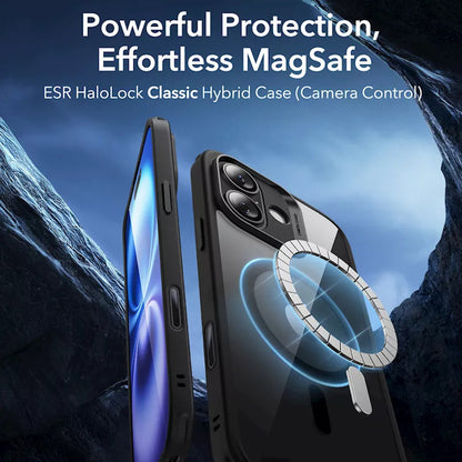 Etui MagSafe dla Apple iPhone 16, ESR, Classic Hybrid Slide, Czarne Przezroczyste