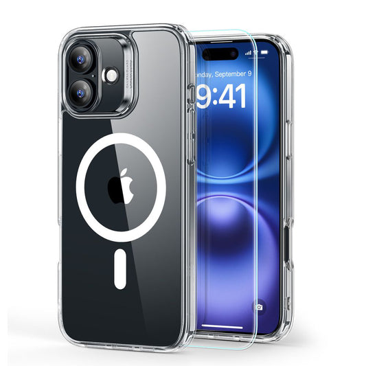 Etui MagSafe dla Apple iPhone 16, ESR, Classic Hybrid z ochroną ekranu, Przezroczyste