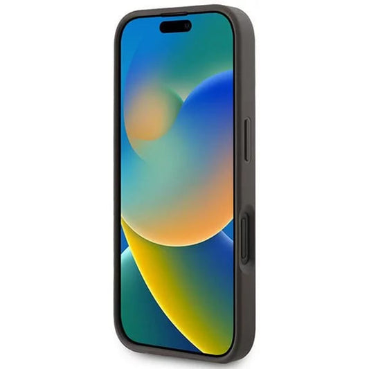 Etui MagSafe dla Apple iPhone 16, Guess, 4G Ring Classic Logo, Brązowy