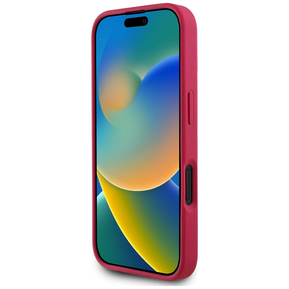 Etui MagSafe dla Apple iPhone 16, Guess, Grained Flowers, Fuksja