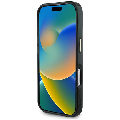 Etui MagSafe dla Apple iPhone 16, Guess, IML Glitter 4G Circle Triangle, Czarne