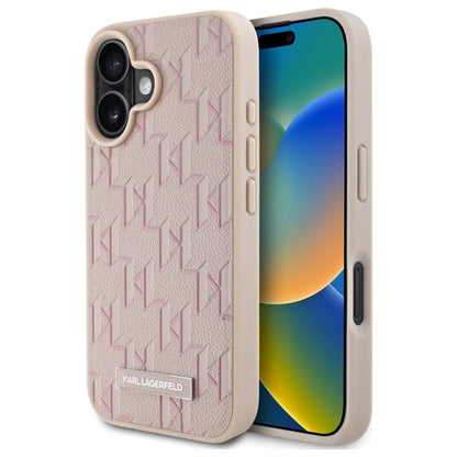 Etui MagSafe dla Apple iPhone 16, Karl Lagerfeld, Hot Stamp, Różowy