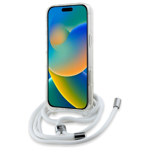 Etui MagSafe dla Apple iPhone 16, Karl Lagerfeld, IML Crossbody Karl's Head, Przezroczyste