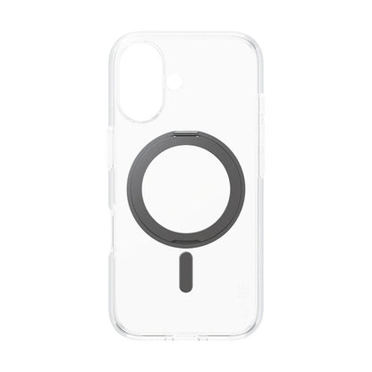 Etui MagSafe dla Apple iPhone 16, PanzerGlass, z funkcją podstawki, Czarne Przezroczyste