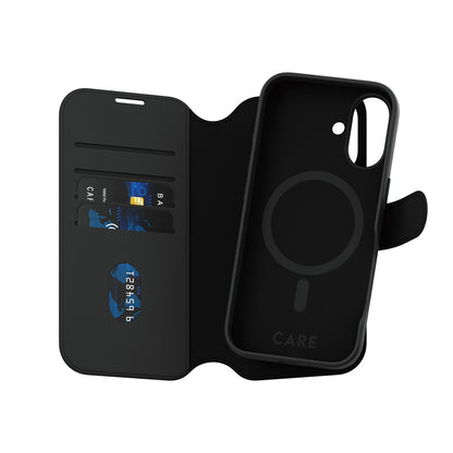 Etui MagSafe dla Apple iPhone 16, PanzerGlass, Care Feature Tango Two-in-One, Czarne