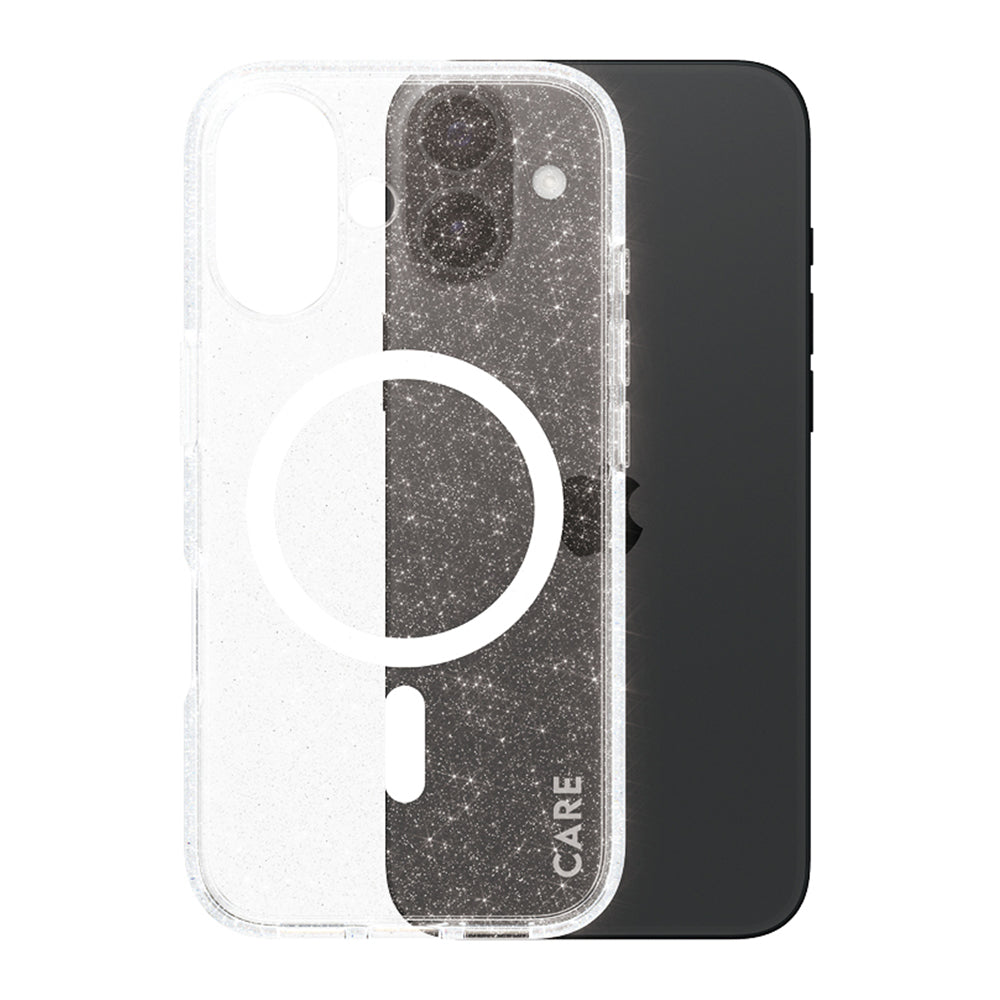 Etui MagSafe dla Apple iPhone 16, PanzerGlass, Care Urban Combat Star Lit, Przezroczyste Białe