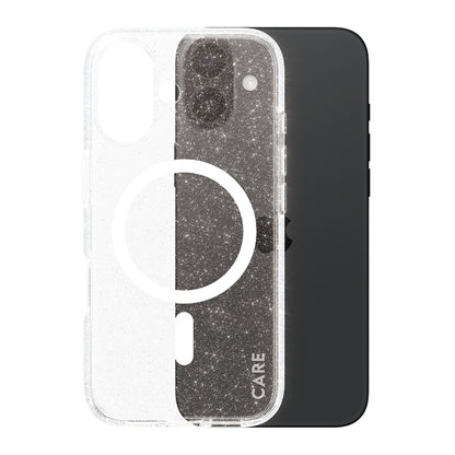 Etui MagSafe dla Apple iPhone 16, PanzerGlass, Care Urban Combat Star Lit, Przezroczyste Białe