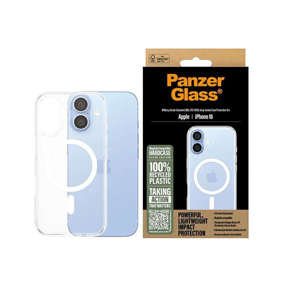 Etui MagSafe dla Apple iPhone 16, PanzerGlass, HardCase, Przezroczyste Białe
