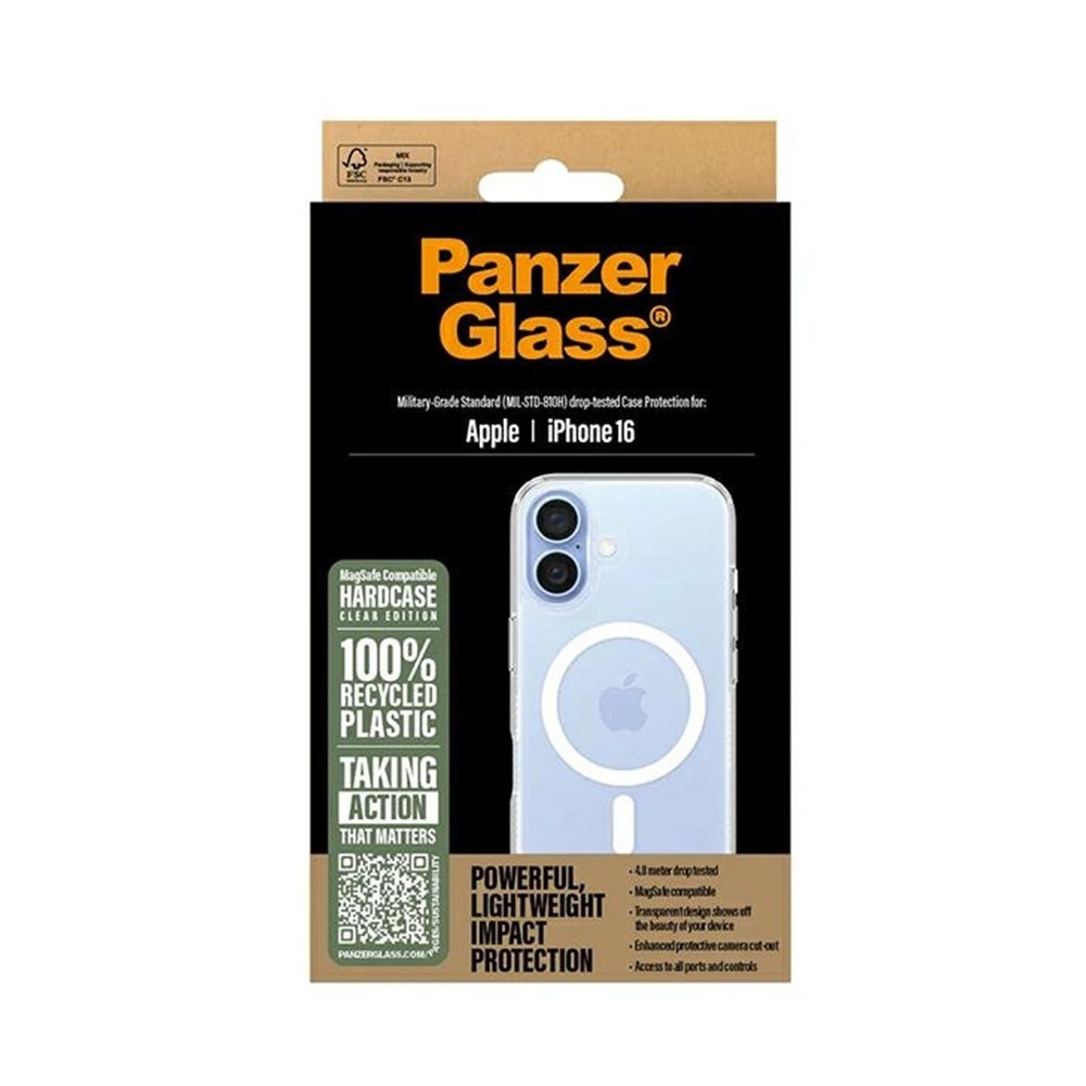 Etui MagSafe dla Apple iPhone 16, PanzerGlass, HardCase, Przezroczyste Białe