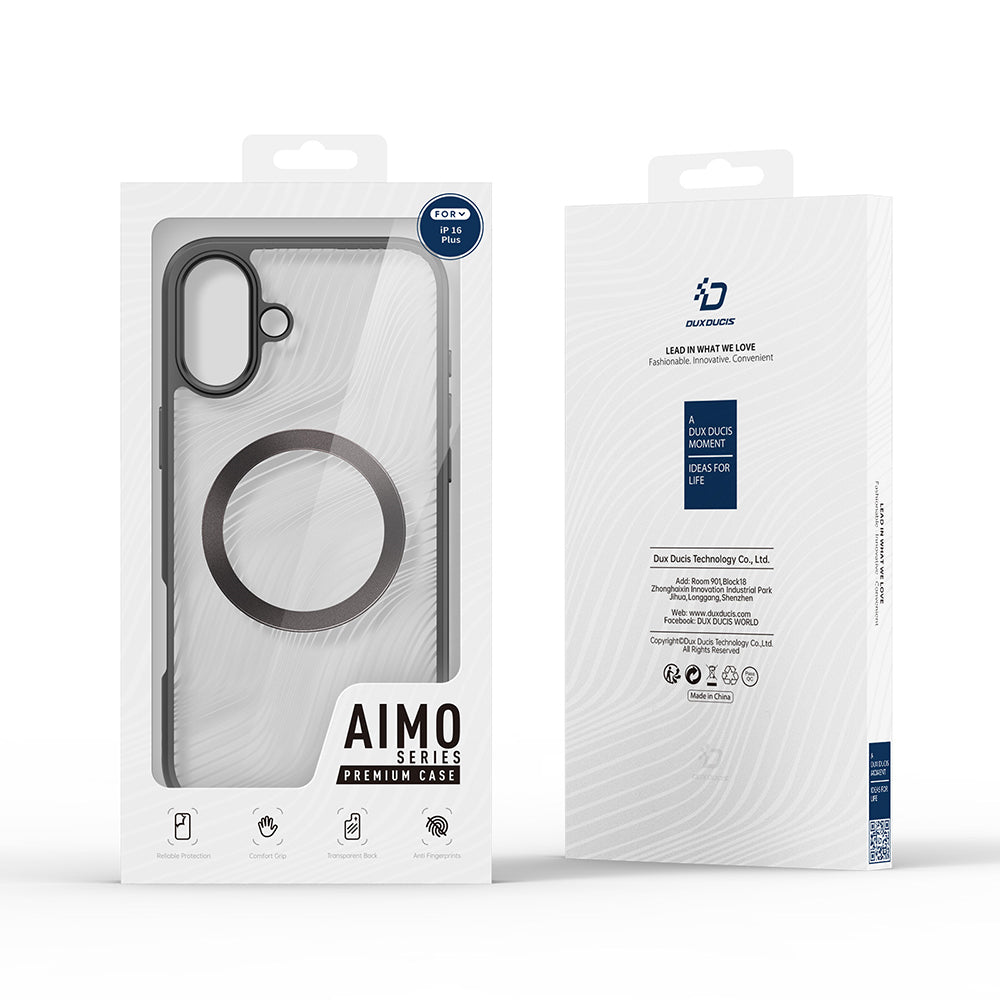 Etui MagSafe do Apple iPhone 16 Plus, DUX DUCIS, Aimo, czarne