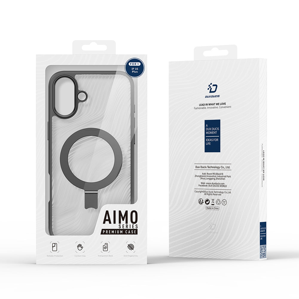 Etui MagSafe do Apple iPhone 16 Plus, DUX DUCIS, Aimo Stand, czarne