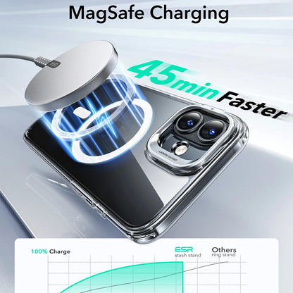 Etui MagSafe dla Apple iPhone 16 Plus, ESR, Classic Hybrid Kickstand, Czarne Przezroczyste