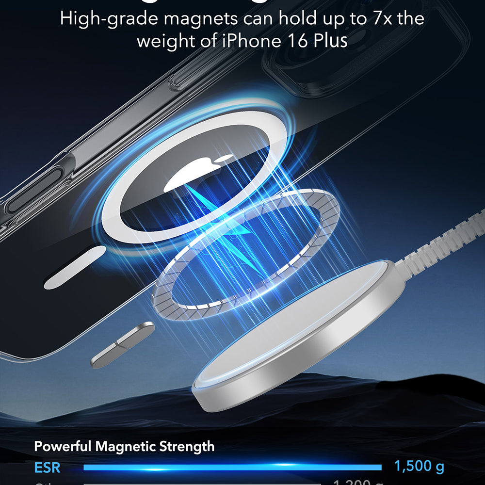 Etui MagSafe dla Apple iPhone 16 Plus, ESR, Classic Hybrid, Przezroczyste