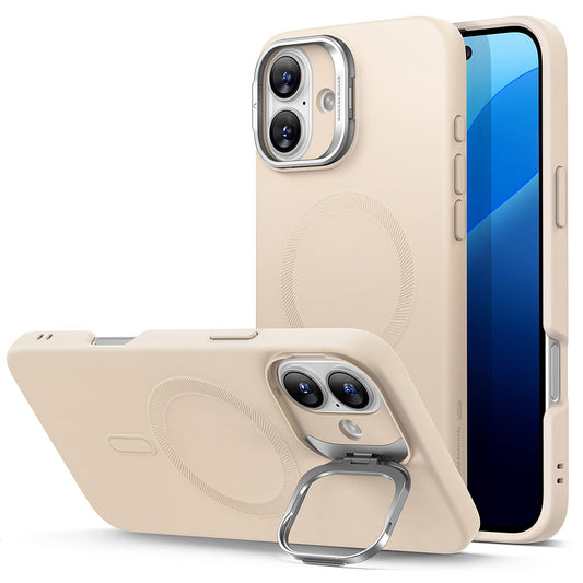 Etui MagSafe dla Apple iPhone 16 Plus, ESR, Cloud Soft Kickstand, Kremowy