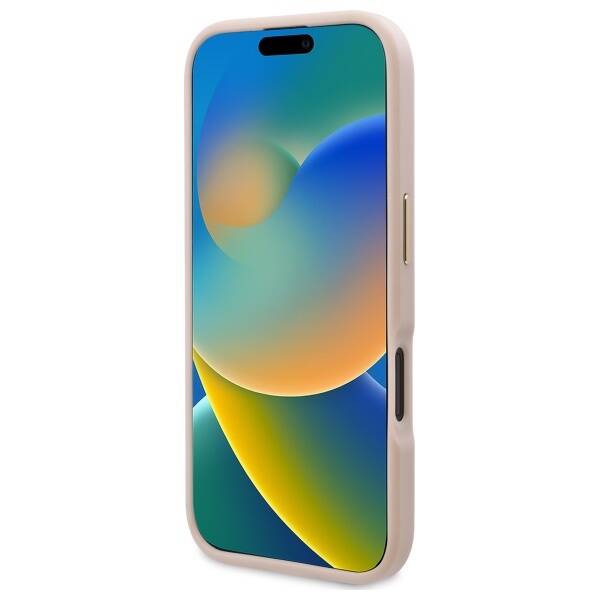 Etui MagSafe dla Apple iPhone 16 Plus, Guess, 4G Logo Plate, Różowy