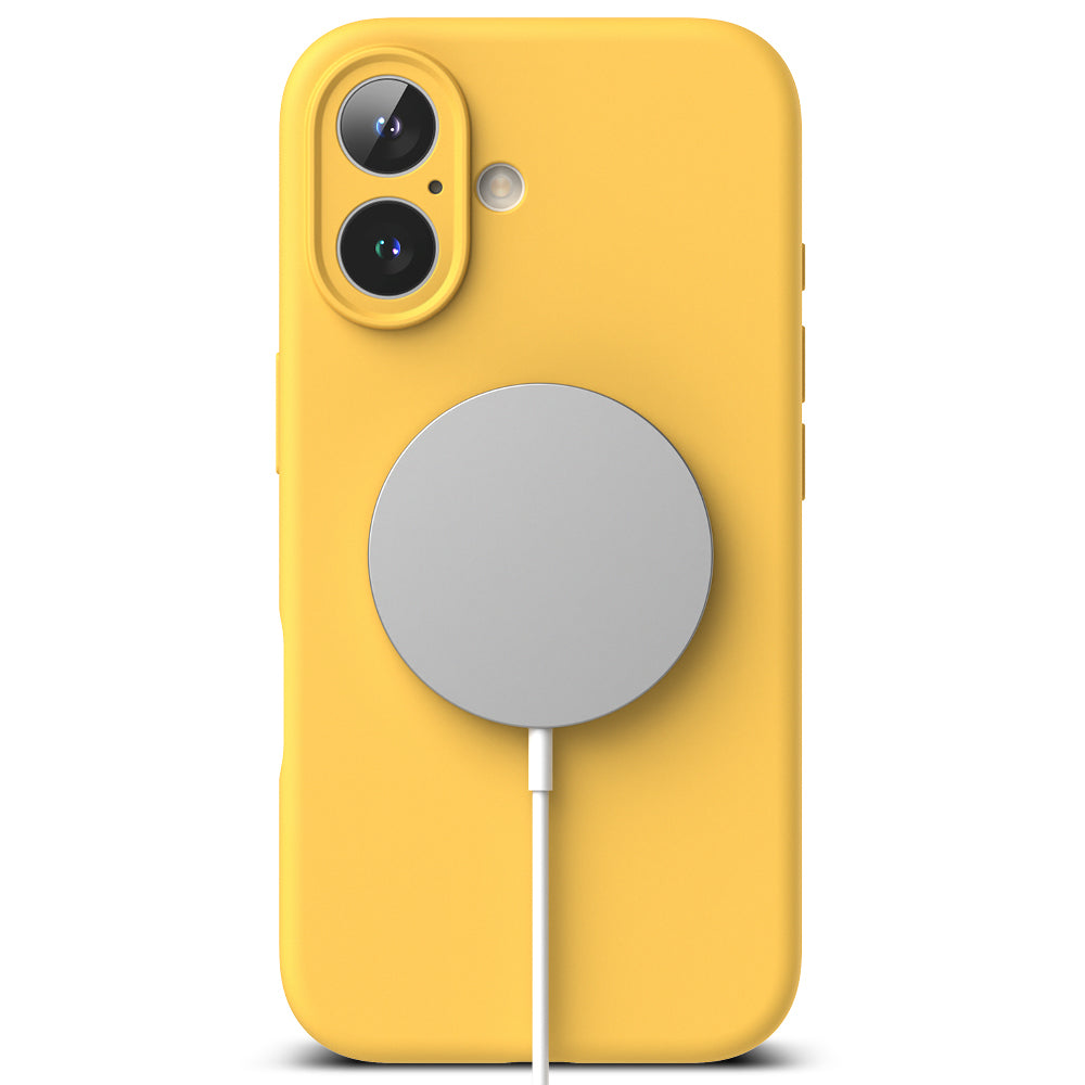 Etui MagSafe do Apple iPhone 16 Plus, Ringke, silikonowe, żółte