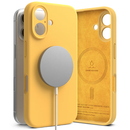 Etui MagSafe do Apple iPhone 16 Plus, Ringke, silikonowe, żółte