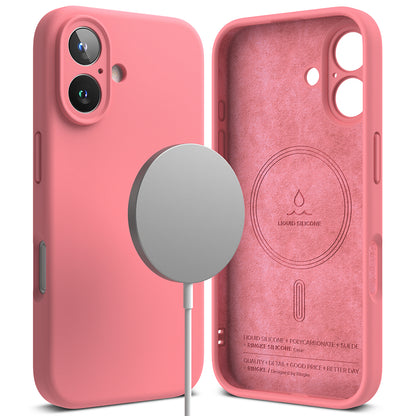 Etui MagSafe do Apple iPhone 16 Plus, Ringke, silikonowe, różowe