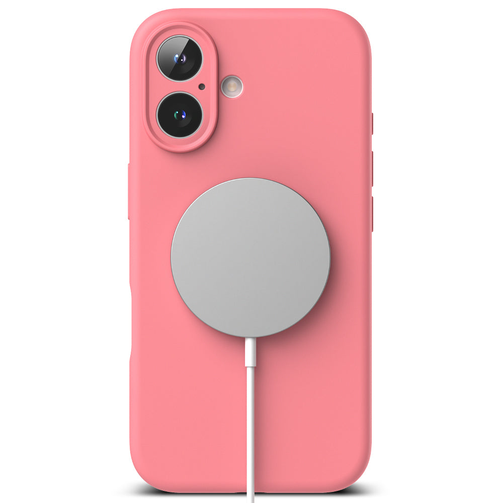 Etui MagSafe do Apple iPhone 16 Plus, Ringke, silikonowe, różowe